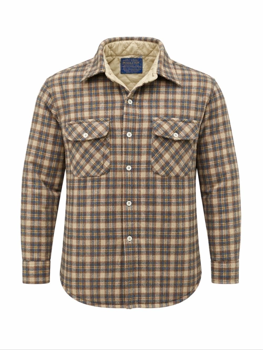 60s Pendleton Made in USA Wool Plaid Flannel Men's‎ Size Large